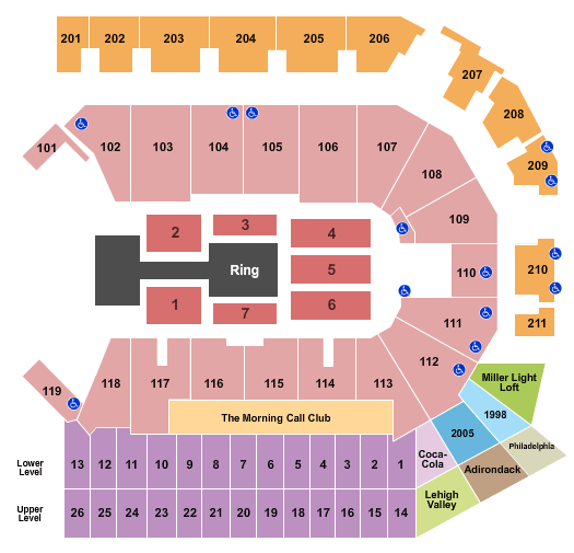 PPL Center Seating Chart: WWE