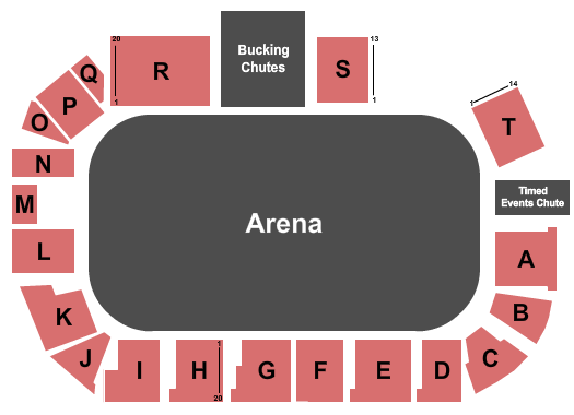 PRCA Rodeo Grounds - Pleasant Grove Seating Chart: Rodeo
