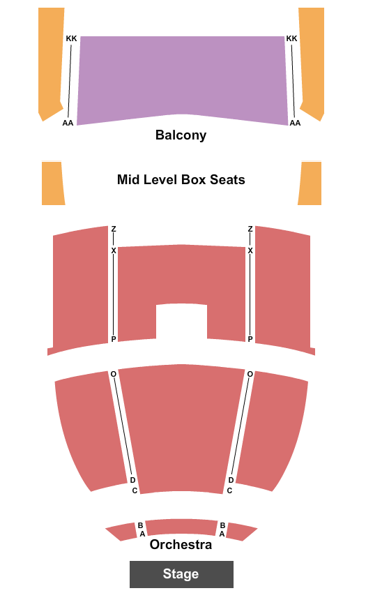 RCU Theatre - Pablo Center at the Confluence Seating Chart: End Stage