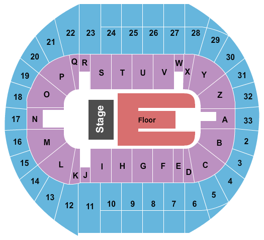 Pacific Coliseum Seating Chart: Endstage 2