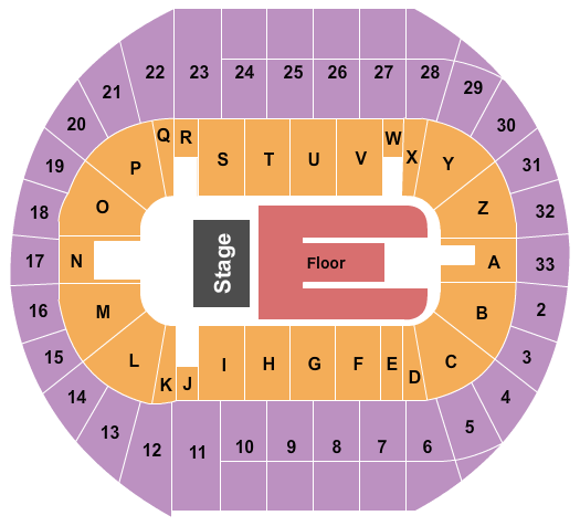 Pacific Coliseum Seating Chart: Endstage 2