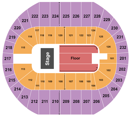Pacific Coliseum Seating Chart: Endstage 3