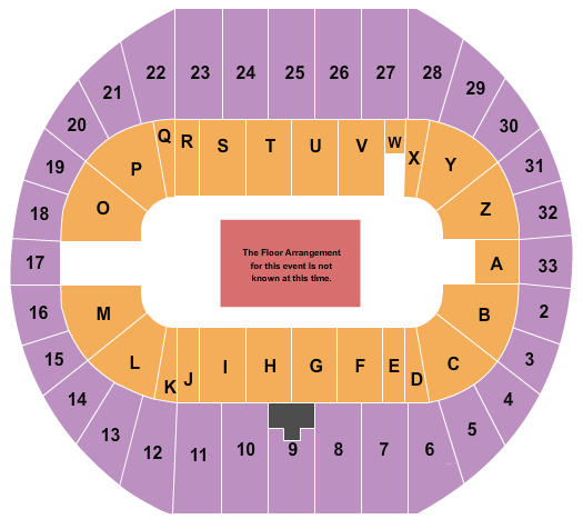 Pacific Coliseum Seating Chart: Generic Floor