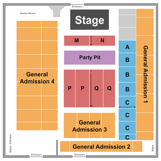 Pacific Steel & Recycling Four Seasons Arena Seating Chart: Endstage GA1-4