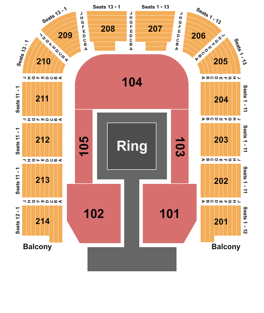 Packard Music Hall Seating Chart: Boxing 2