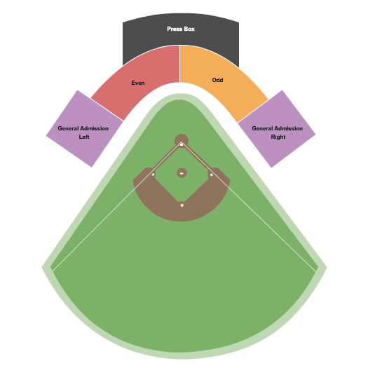 Page Baseball Stadium Seating Chart: Baseball 2020