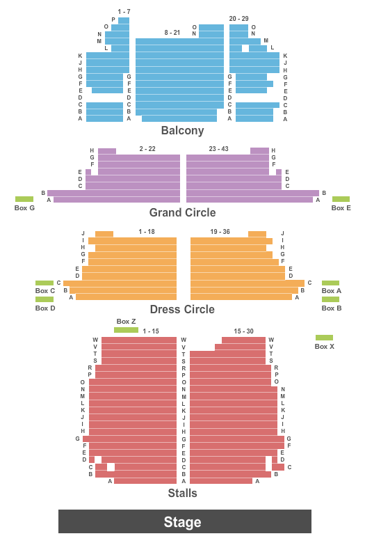 Palace Theatre Seating Chart