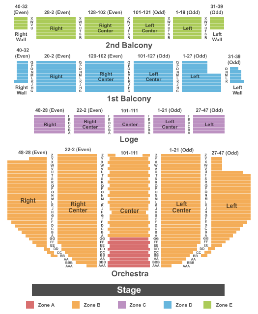 Pasadena Civic Center Seating Chart