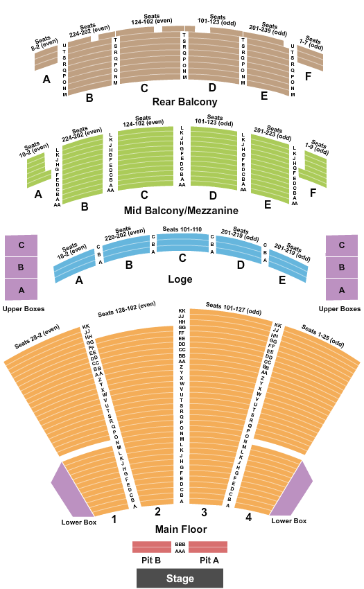 Fort Wayne Embassy Seating Chart