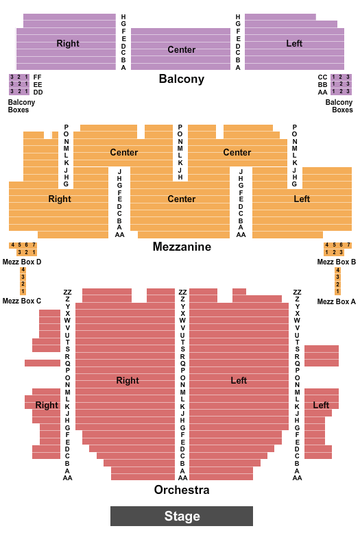 Palace Theatre New York City Seating Chart: Endstage