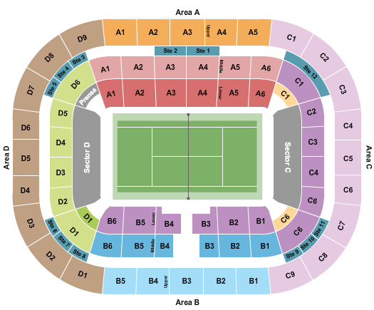 Palacio de Deportes Jose María Martin Carpena Seating Chart: Tennis