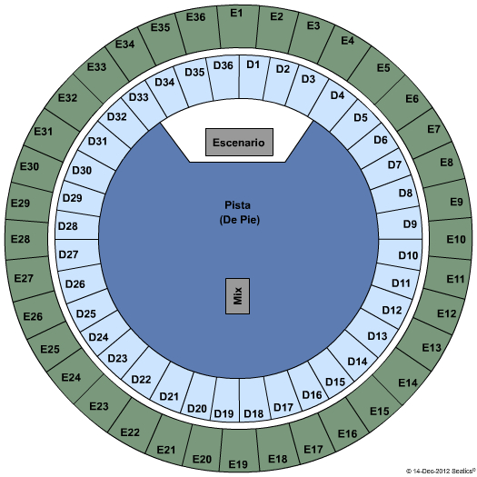 Palacio De Los Deportes Seating Chart