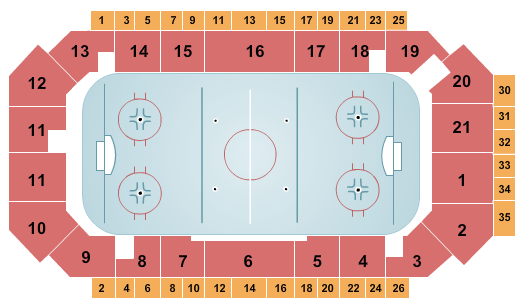 Palais Des Sports - Quebec Seating Chart: Hockey