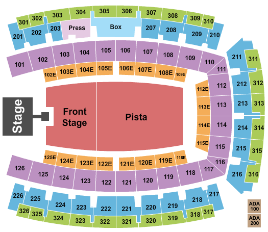 Palau Sant Jordi Seating Chart: Pitbull