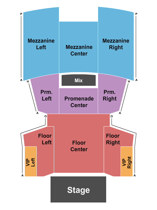 Palladium Times Square Seating Chart: End Stage 2
