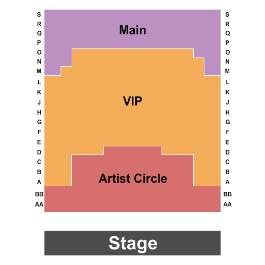 Palm Springs Cultural Center Seating Chart: Artist C/VIP/Main