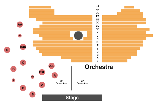 Palos Verdes Performing Arts - Norris Theatre Seating Chart: Endstage Tables