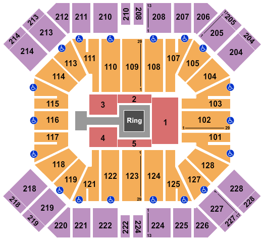 Pan American Center Seating Chart: WWE2