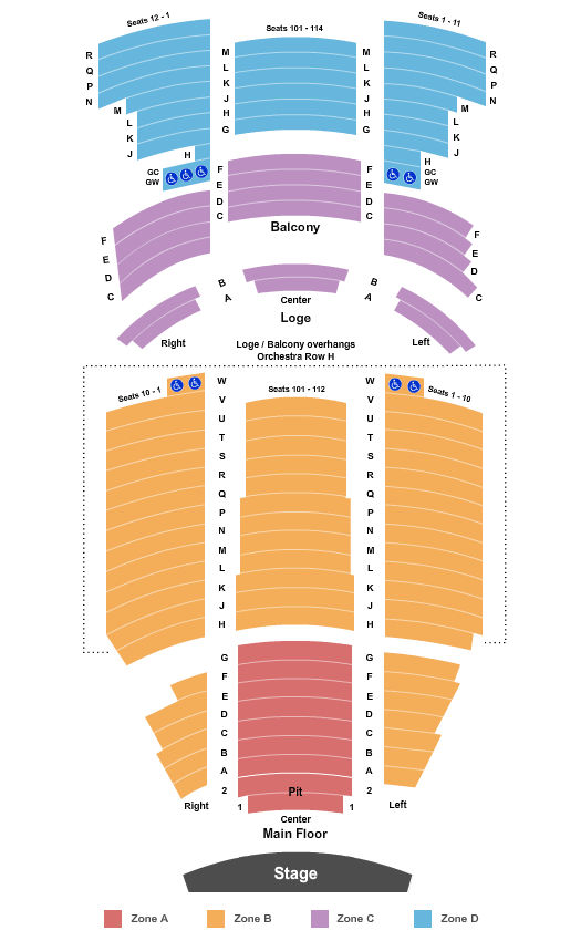 Pantages Theatre Seating Chart