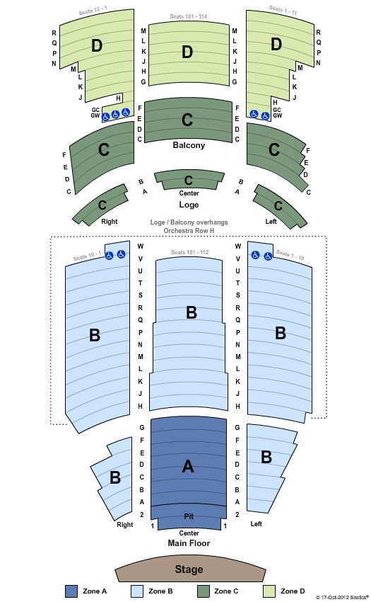 Pantages Theatre Seating Chart