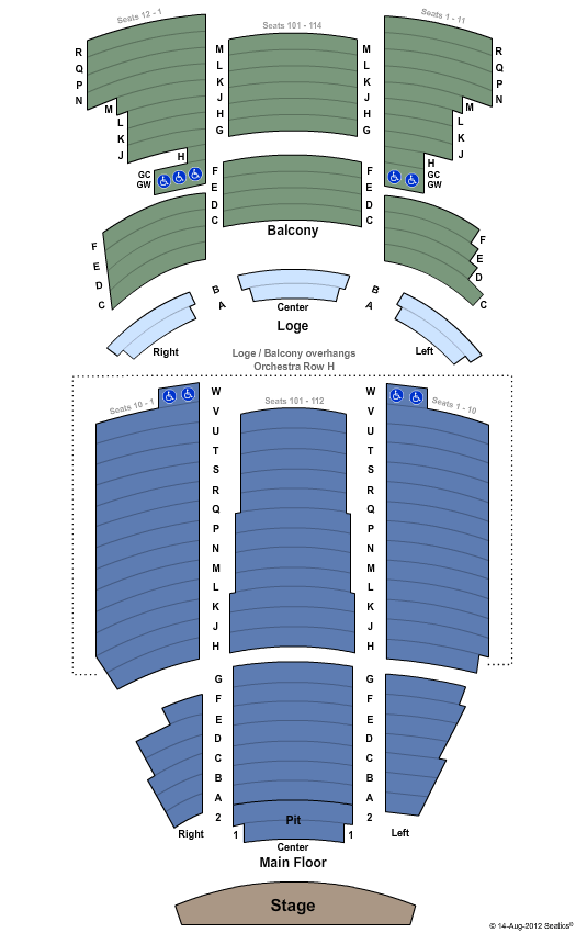 Pantages Theatre Seating Chart