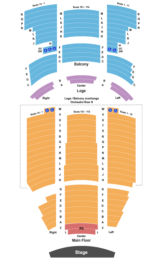 Pantages Theatre - MN Seating Chart: End Stage