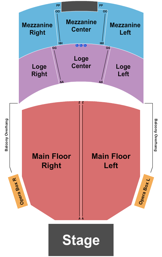Pantages Theatre - Tacoma Seating Chart: End Stage