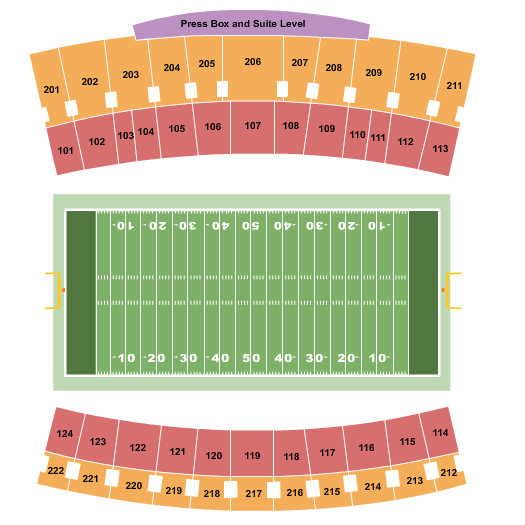 Panther Stadium at Blackshear Field Seating Chart