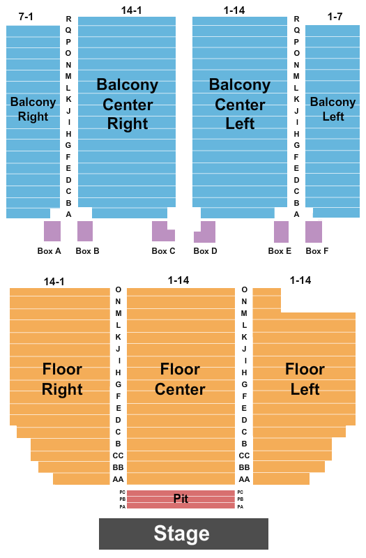 The Paramount - Ashland Seating Chart: Endstage Pit