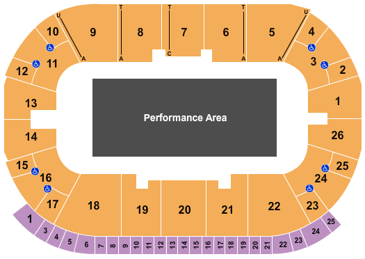 Paramount Fine Foods Centre Seating Chart: Open Floor