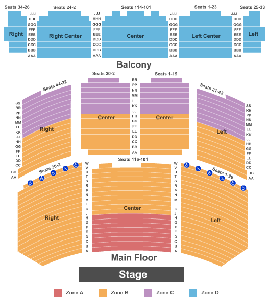 Mahaffey Theater Seating Chart