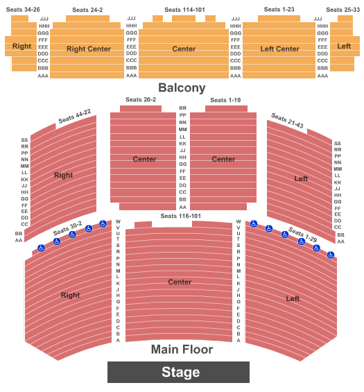 The Paramount Theater Seating Chart