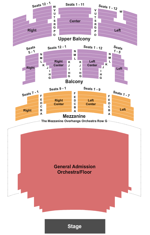 Paramount Theatre - Austin, TX Seating Chart: Endstage GA Floor