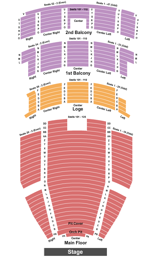 Sellersville Theater Seating Chart