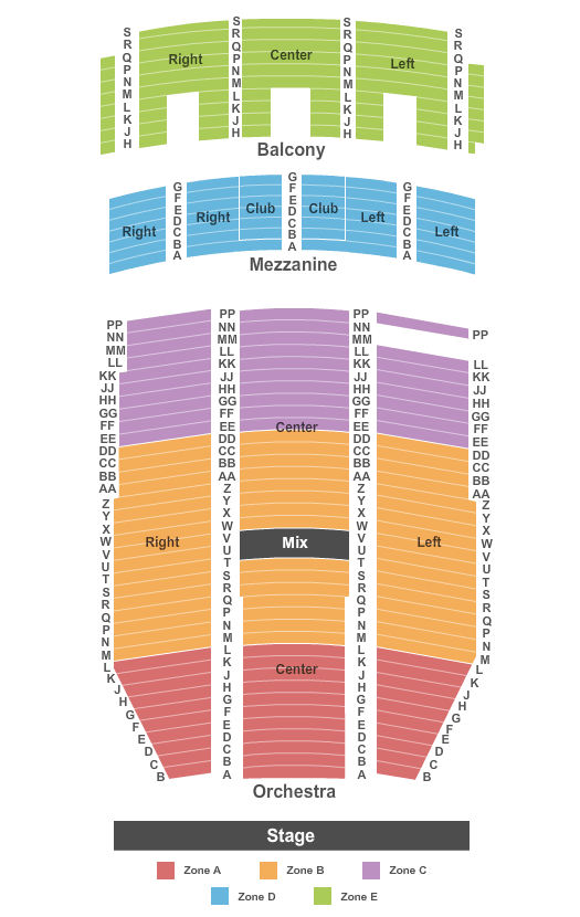 Vilar Center Seating Chart