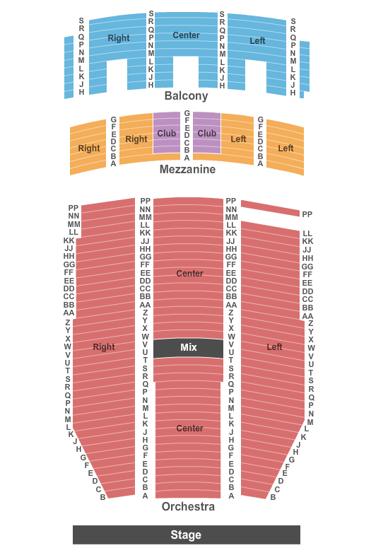 Paramount Theatre - Denver Seating Chart: Endstage