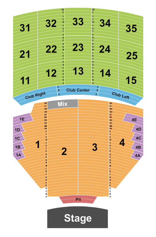 Paramount Theatre - Seattle Seating Chart: Endstage Pit w/ Loge