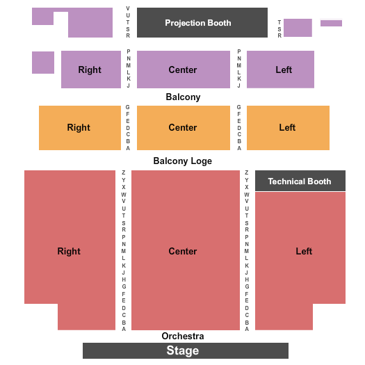 Paramount Theatre - Abilene Seating Chart: End Stage