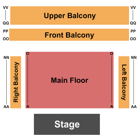 Paramount Center for the Arts - MN Seating Chart: End Stage