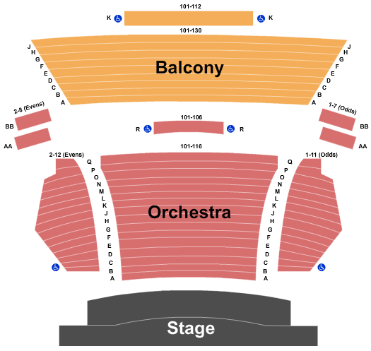 Orchard Stage At Paramount Center Map
