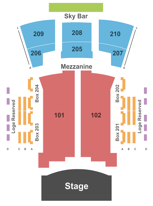 Paramount Theatre Seating Chart