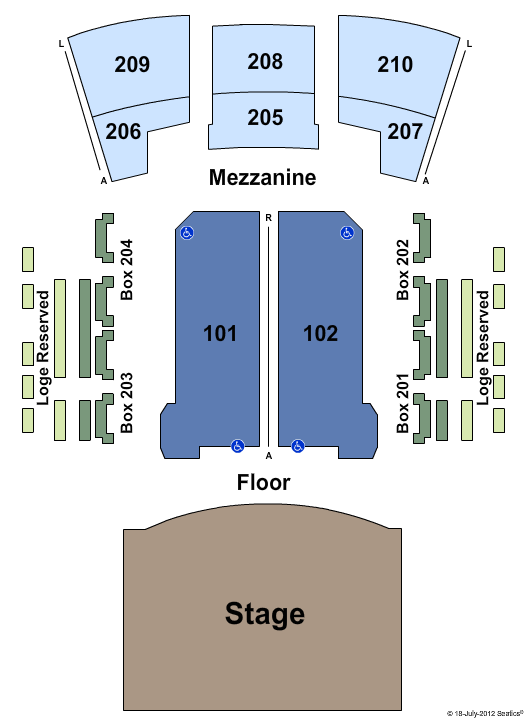Paramount Theatre Seating Chart