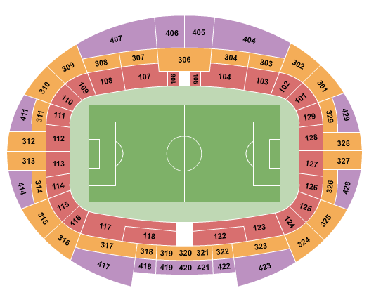 Parc Des Princes Seating Chart: Soccer - Static