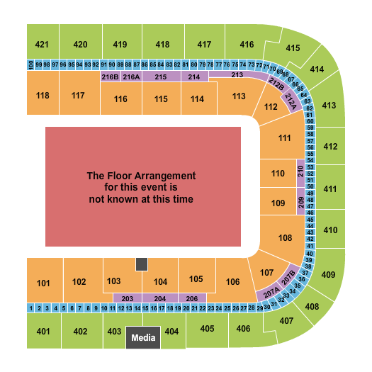 Paris La Defense Arena Seating Chart: Generic Floor