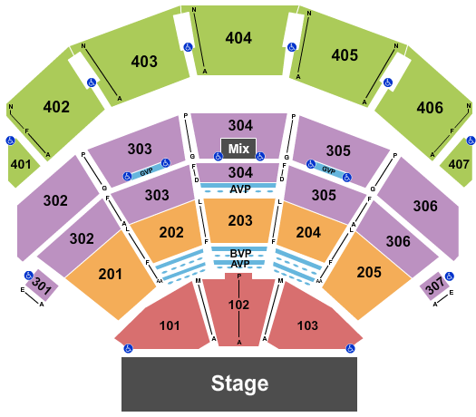 Dolby Live at Park MGM Seating Chart: Endstage 2