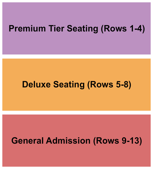 Park Theatre - Winnipeg Seating Chart: GA/Prem/Deluxe