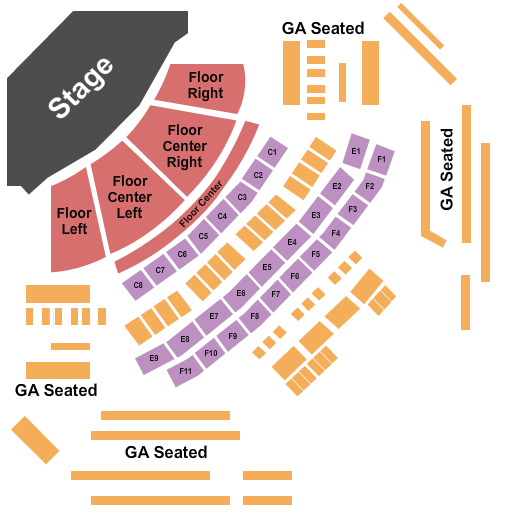 Park West Seating Chart: Endstage Flr Rsvd