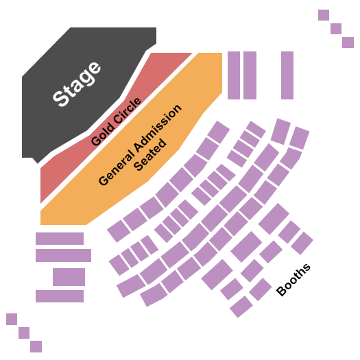 Park West Seating Chart: GC-GA Seated/Booths