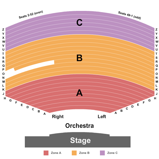 Freeman Stage Seating Chart