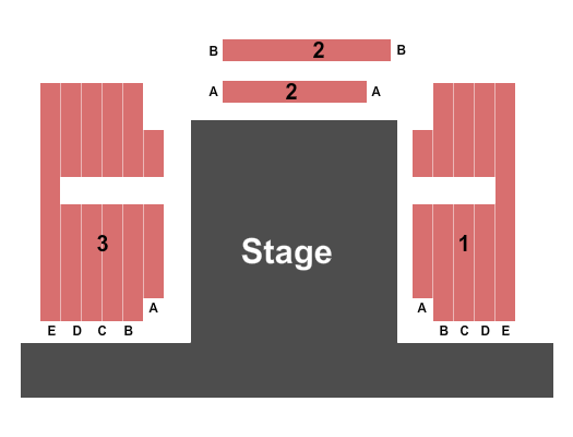 Pasadena Little Theatre Seating Chart: Thrust Stage